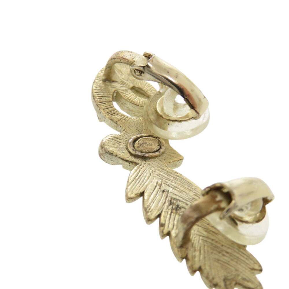 CHANEL Authentic Gold Pearl Logo Earrings - Picture 3 of 3